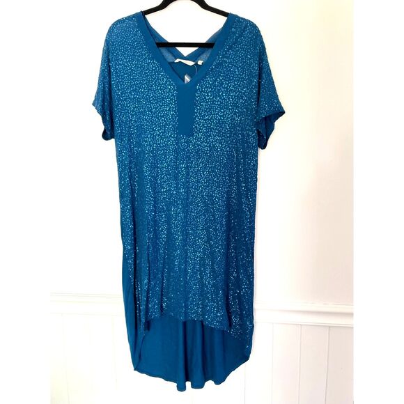 Soft Surroundings Whimsical Romantic Fairy Sequin High Low Dress Medium E65 - Picture 1 of 10